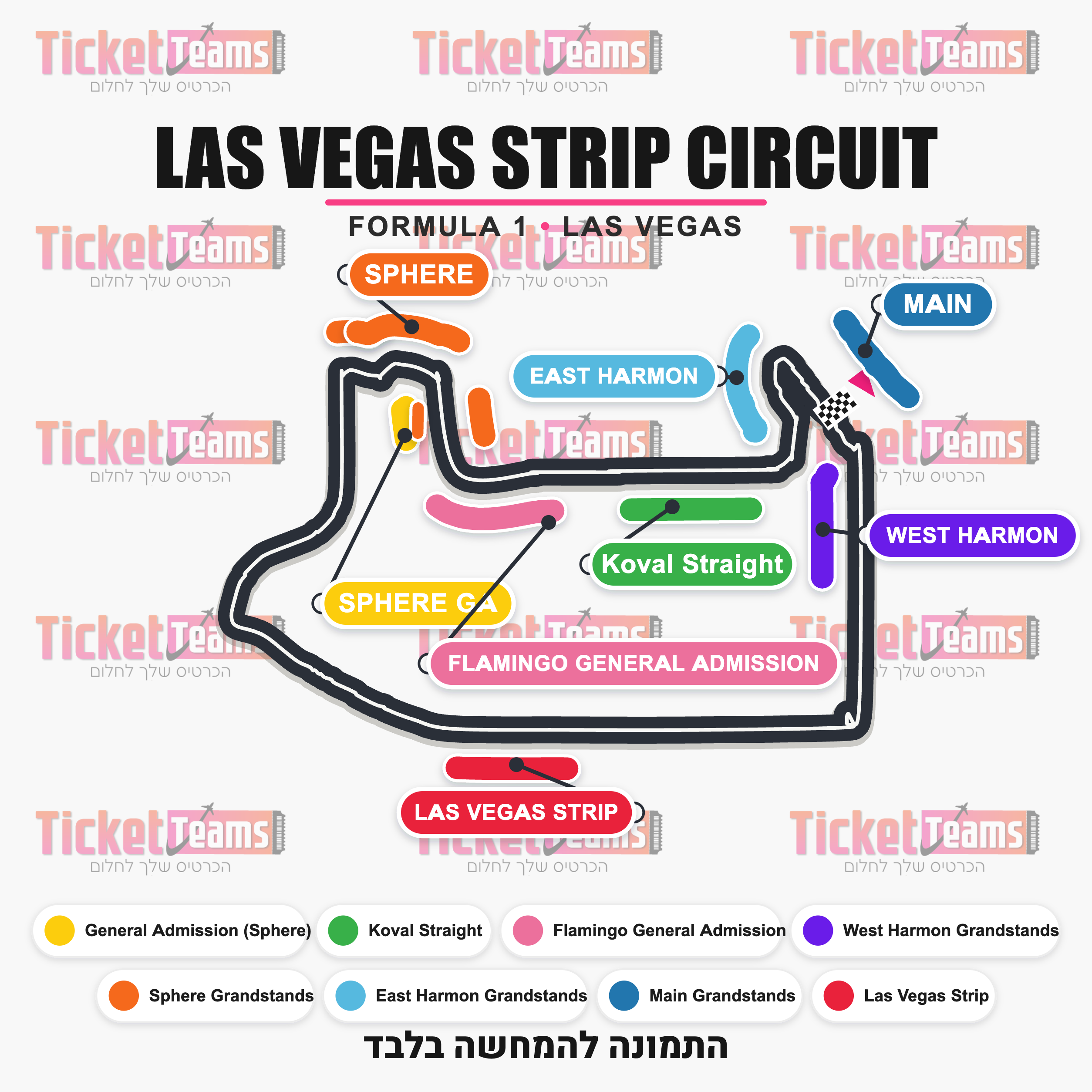 מפת LAS VEGAS STRIP CIRCUIT